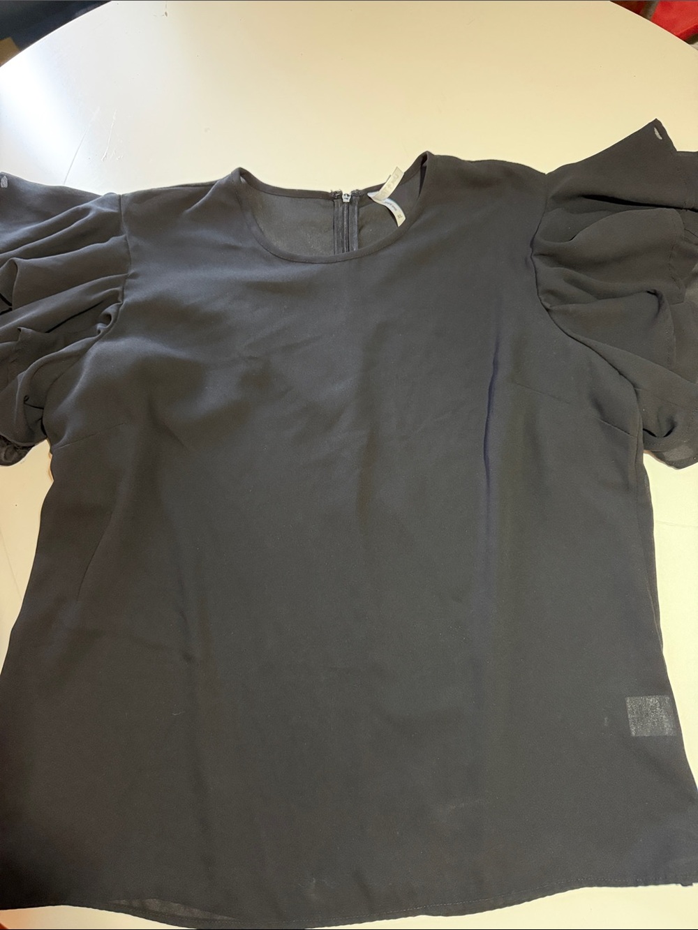 Live 4 Truth Black Ruffle Sleeve Blouse